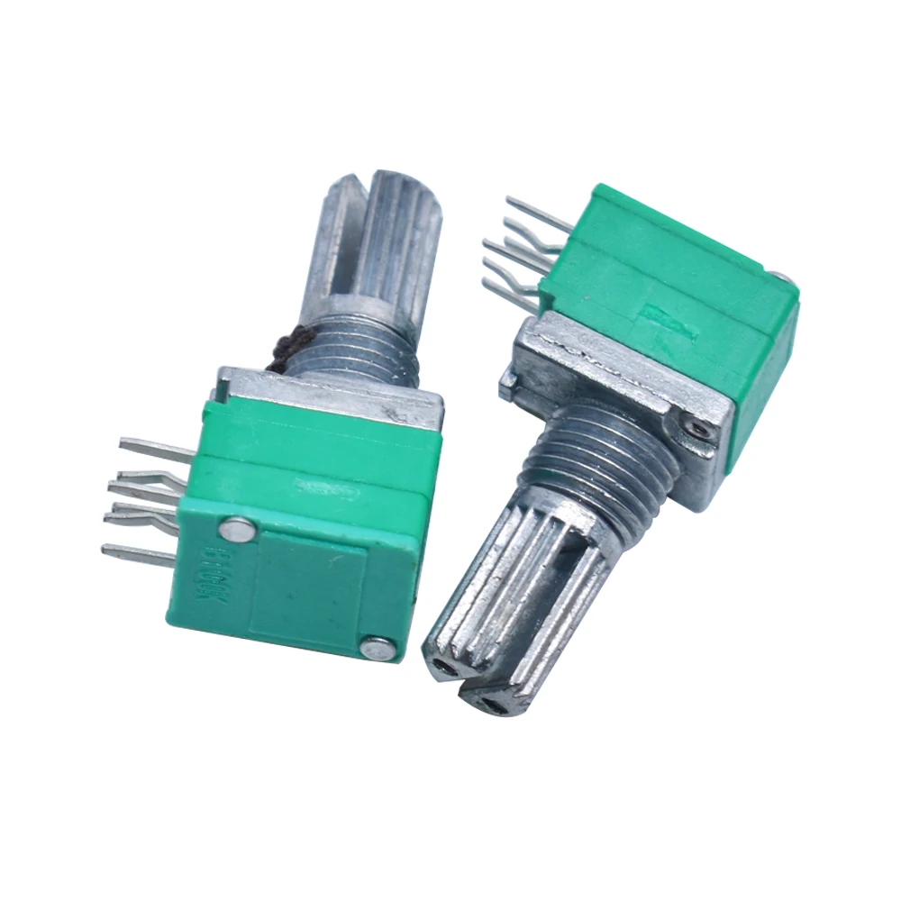 10PCS B5K B10K B50K B20K B100K RK097G Audio Amplifier Sealed Dual Potentiometer 15mm Shaft 6pins WAVGAT