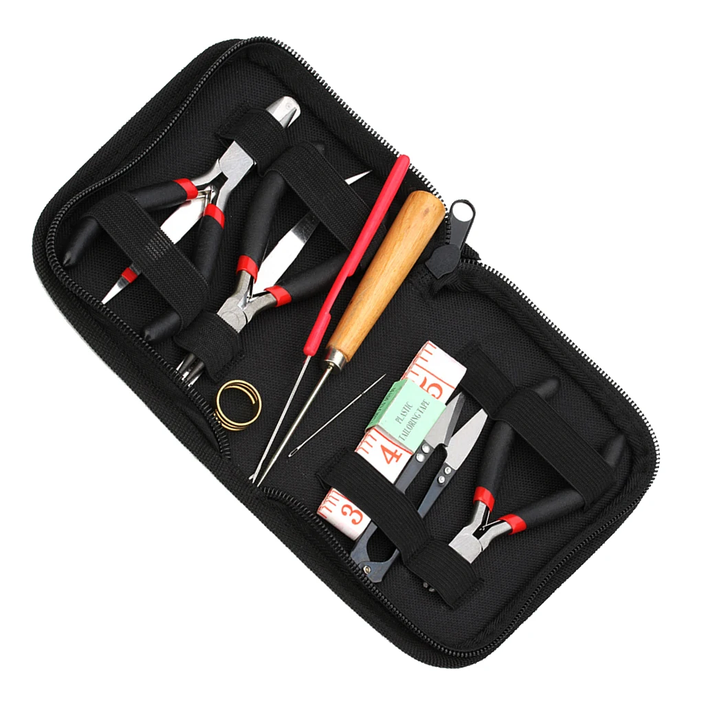 

12pcs JEWELLERY MAKING TOOL KIT Wire Wrapping Bead Pliers Findings Sets