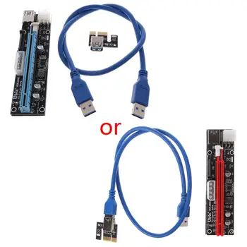

4Pin 6Pin SATA Power PCI Express 1x To 16x Riser Card USB 3.0 For BTC Mining U50D