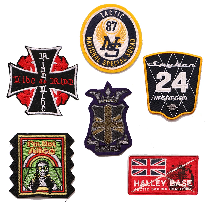 

Cartoon Decorative Rainbow,cross,number,girl icon Embroidered Applique Patches For DIY Iron on Badges Stickers on a backpack