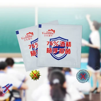 

New 100PCS Portable Alcohol Swabs Pads Wet Wipes 70% Isopropyl First Aid Home Skin Cleanser Sterilization