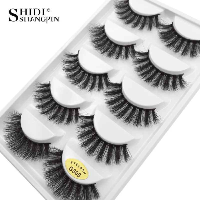 

5 Pairs Eyelashs Natural long 3D Faux Mink Eyelashes Thick HandMade Full Strip Lashes Volume Soft Mink Lashes False Eyelashes