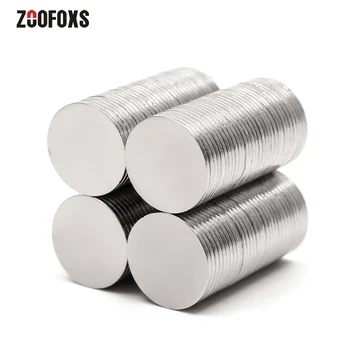 

ZOOFOXS 30pcs 12 x 1mm N35 Round Rare Earth Neodymium Magnet Powerful Small Permanet Magnets 5*2mm for Craft