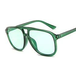 Women's Retro Green Oversized Pilot Sunglasses - Vintage - Inspired Designer Shades (Other)
