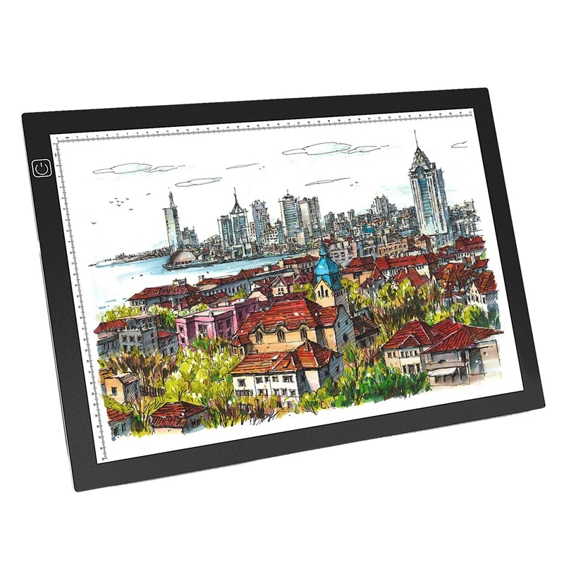 

Light Pad Ultra-Thin Portable Display with Scale LED Copy Board, Adjustable USB Copy Board for Painting, Drawing, Animation, Sta