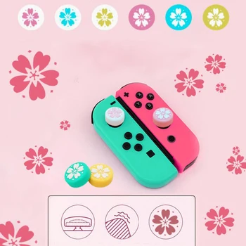 

Sakura Cherry Flower Thumb Stick Grip Cap Joystick Cover For Nintend Switch Joycon NS Lite Joy-Con Controller Thumbstick Case