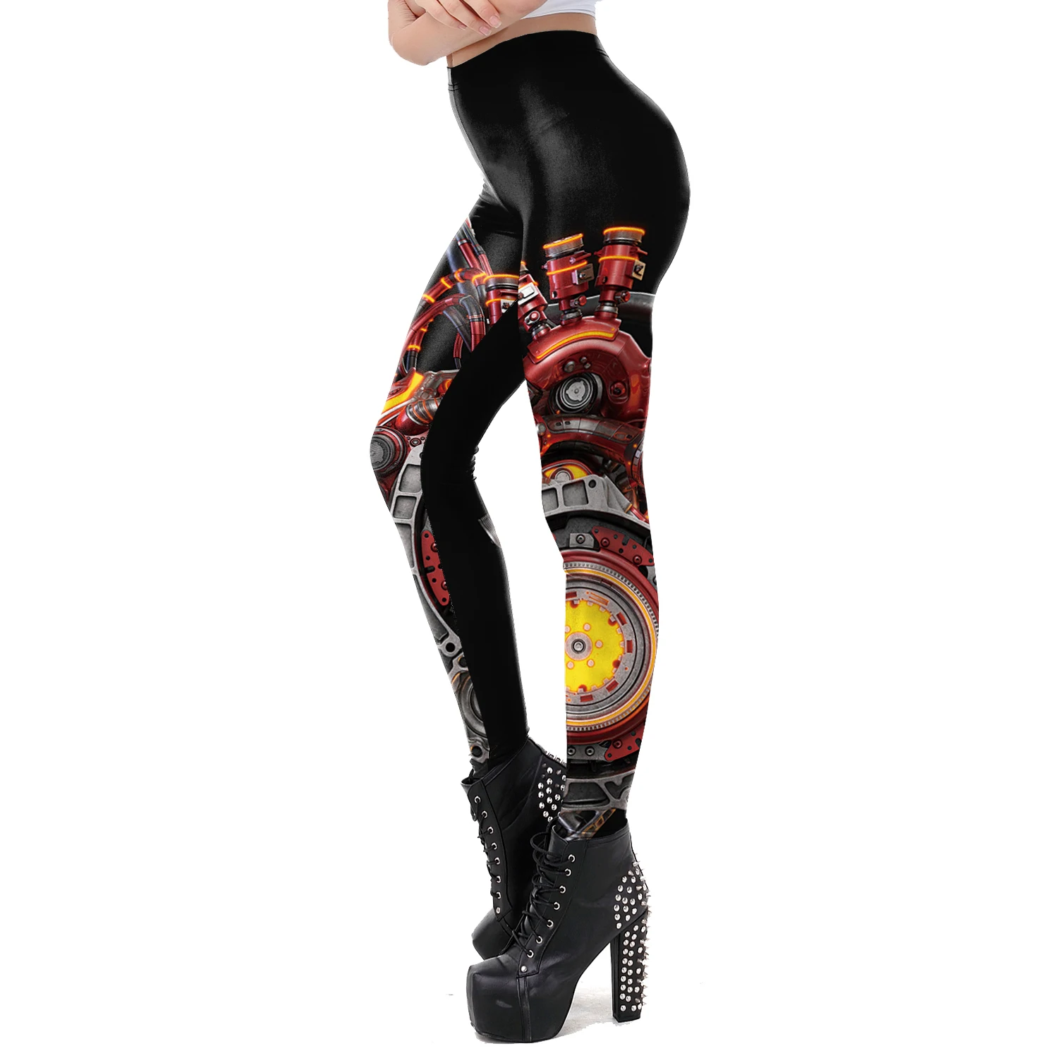 leather leggings [You're My Secret] Vintage Mechanical Gear Women Leggings Workout Pants 3D Printed Steampunk Slim Leggins Fitness Sexy Legins black leggings Leggings