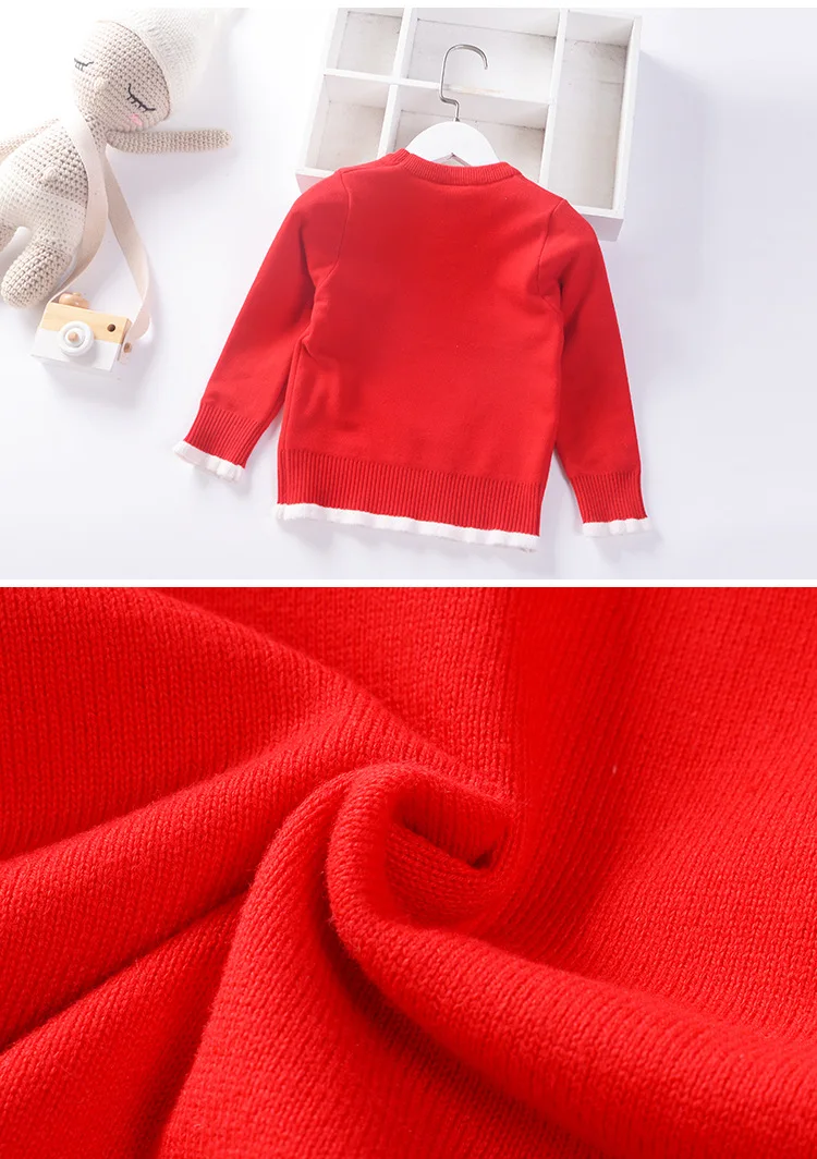 Girl Pullover Sweater Children's Sweater Knitted Bottom Sweater In Autumn and Winter