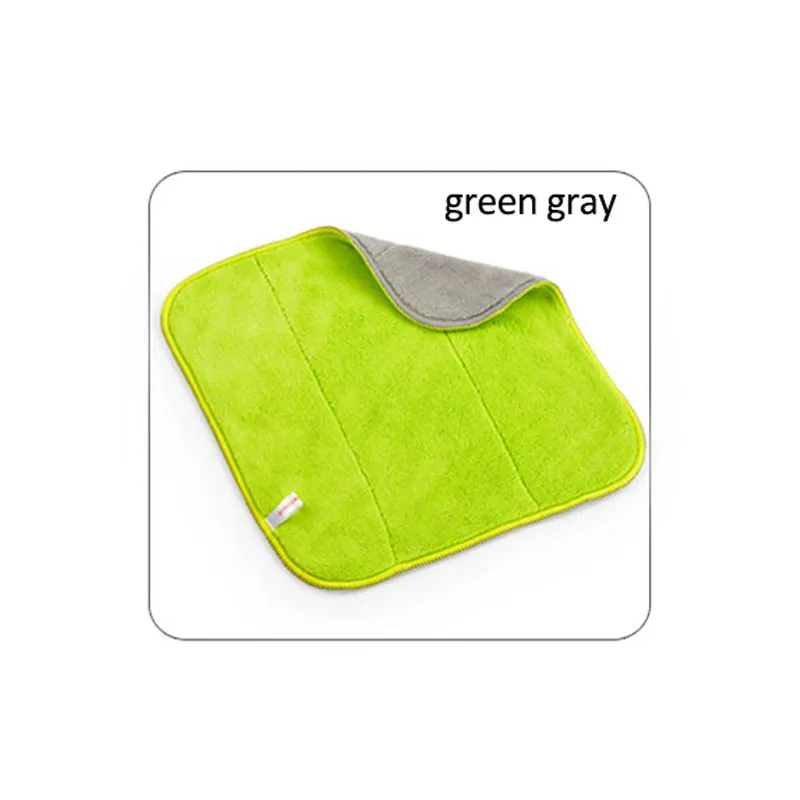 green gray Супер Абсорбирующая многофункциональная салфетка из микрофибры для очистки не загрязняющее масло для кухонной чистки протирающая мягкая ткань для посуды 28*28 см - Цвет: green gray