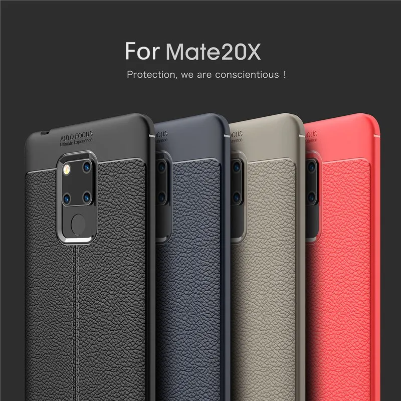 For Huawei Mate 20X Silicone Rubber Phone Case Cover For Huawei Mate 20 X Back Cover Phone Case Funda Mate 20X Capa