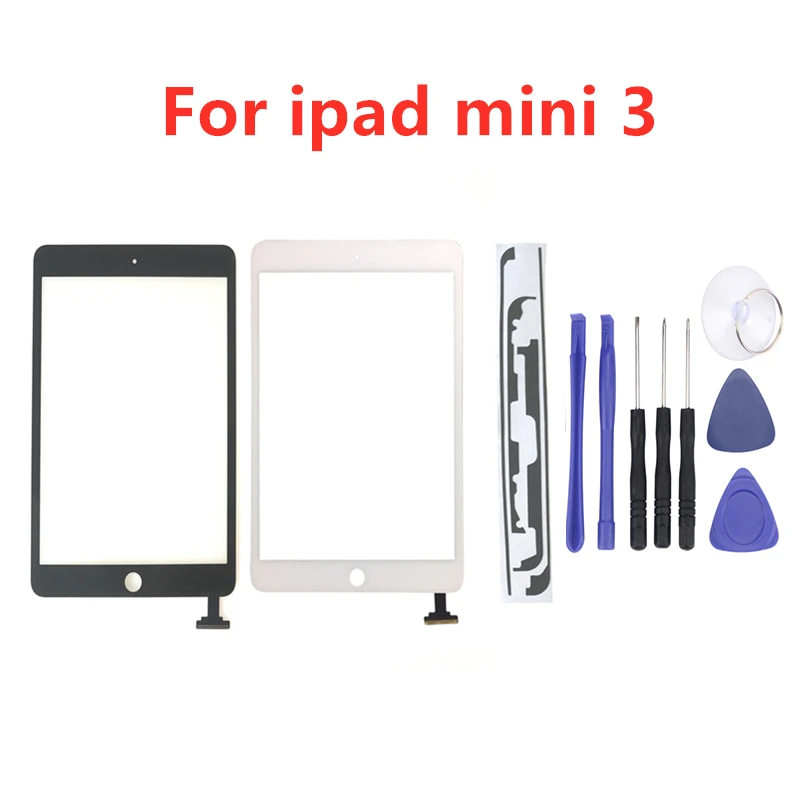 

Touch Screen For iPad mini 3 A1599 A1600 A1601 Touch Digitizer Glass No Home Button No IC for iPad Sensor Parts+Assemble Tool