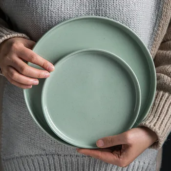 

Ceramic Home Rice Bowl Water Cup Flat Plate Simple Western Dish Dinner