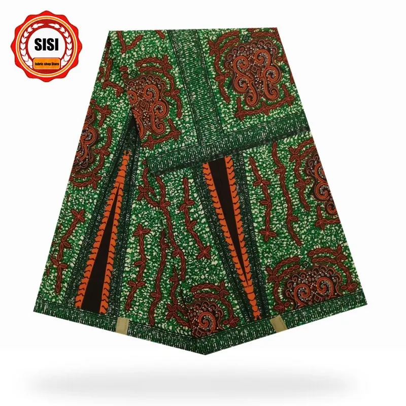 SISI Новое поступление Анкара печать ткань высокого качества хлопчатобумажная африканская Ткань 6 ярдов/ для вечерние свадебное платье Шитье