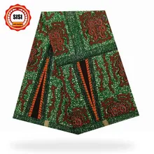 SISI Новое поступление Анкара печать ткань высокого качества хлопчатобумажная африканская Ткань 6 ярдов/ для вечерние свадебное платье Шитье