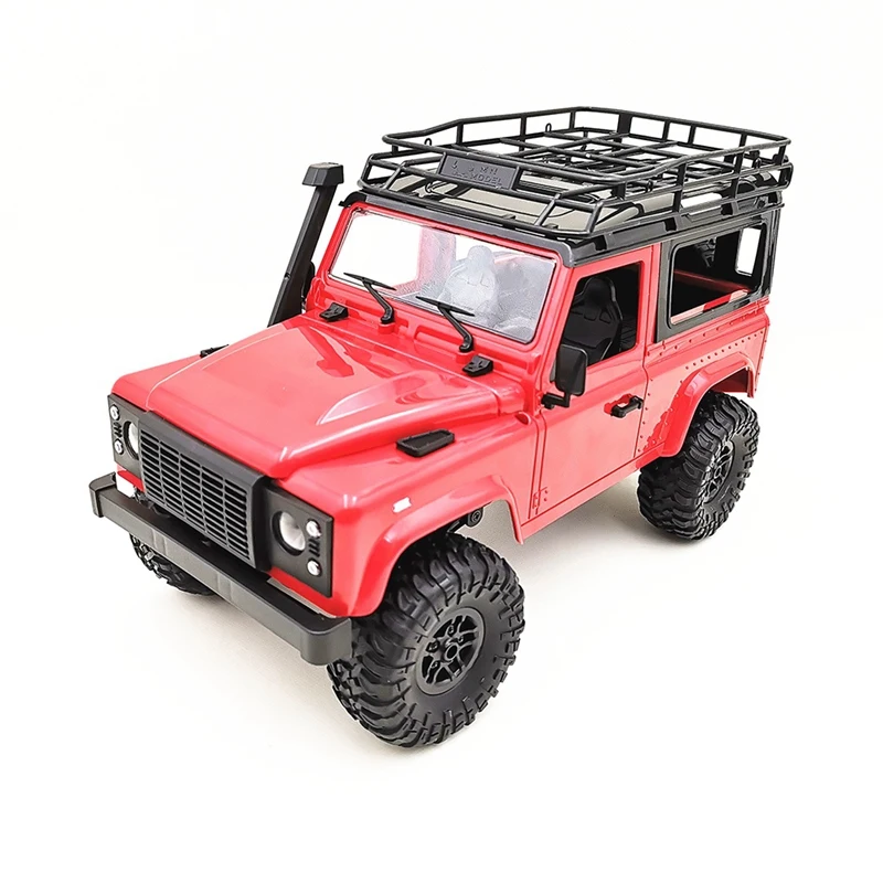 

2 Pcs Mn-90 1/12 2.4G 4Wd 15Km/H Rc Car with Front Led Light 2 Body Shell Rock Crawler Truck Rtr Toy Christmas Gift Kids Boys (R