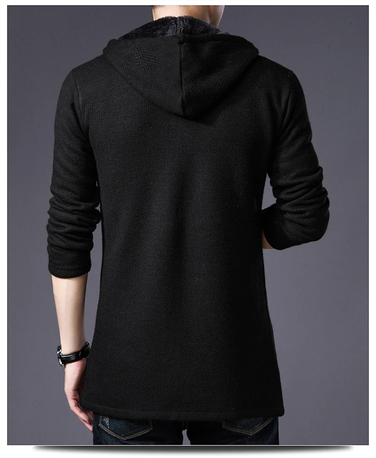 WENYUJH Men's Sweater Thick Warm Long Cardigan Men Hooded Sweater Coat With Cotton Liner Zipper Coats 2019 Autumn Winter News WENYUJH Men's Sweater Thick Warm Long Cardigan Men Hooded Sweater Coat With Cotton Liner Zipper Coats 2019 Autumn Winter News