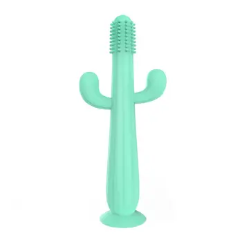 

Baby Teether Silicone Three-Dimensional Cactus Molars Toy Stick Toothbrush Teether Mouth Clean Care