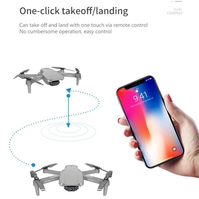 RC Drone E99 Pro2 4K HD Mini Dual Camera Wide Angle WIFI FPV Professional Helicopter Aerial Photography Foldable Quadcopter Toys 6