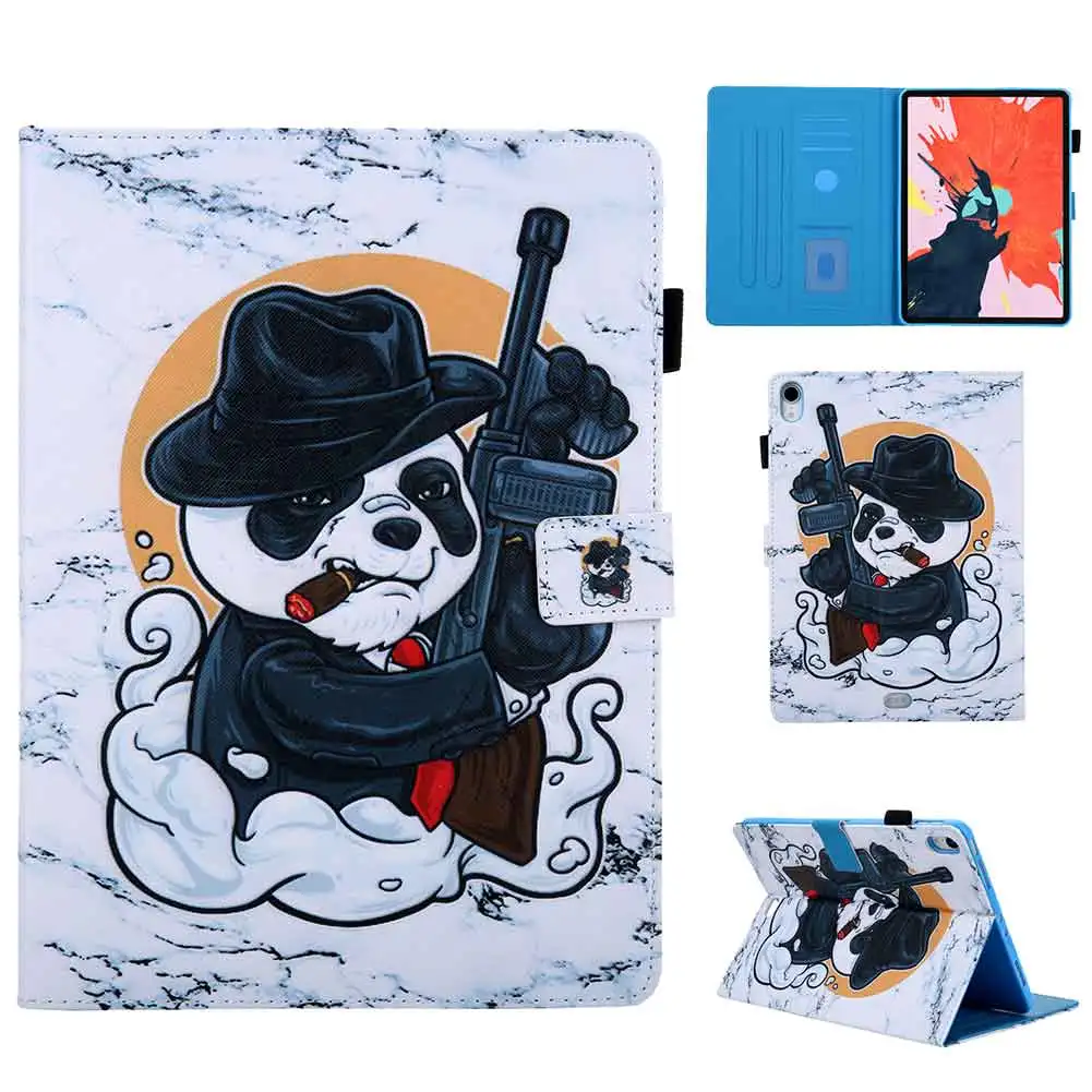panda Умный чехол для iPad Pro 11, A80, A2013, A1934, a1989, с принтом, из искусственной кожи, откидной Чехол-подставка, противоударный чехол для планшета, чехол - Цвет: panda