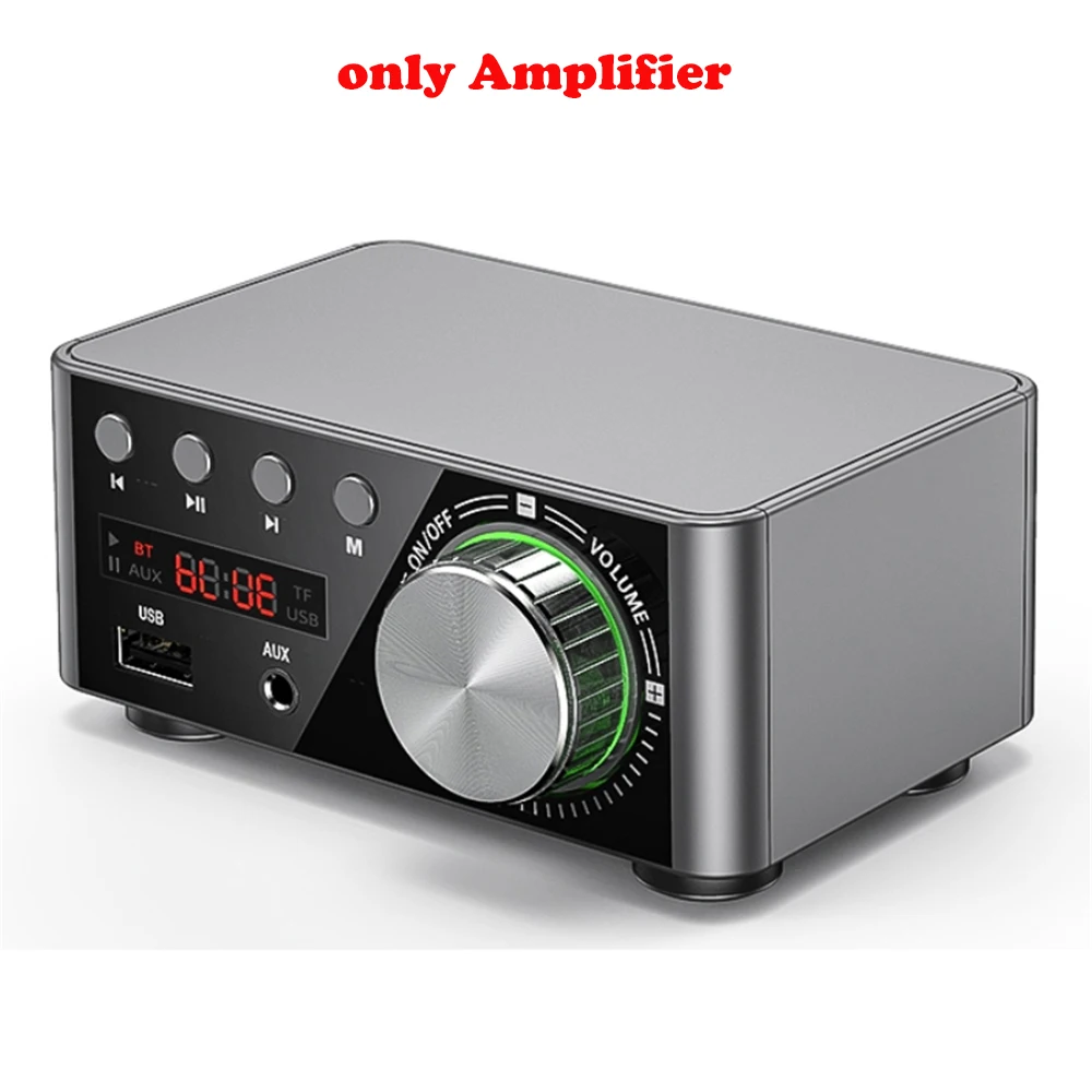 HIFI Audio Amplifier 50WX2 Bluetooth 5.0 Digital Power board Stereo AMP Amplificador Home Theater USB TF Card Player 