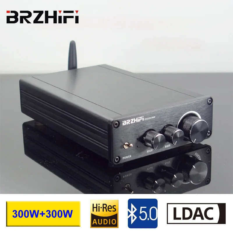 BRZHIFI HiFi TPA3255 Audiophile Bluetooth 5.0 Digital Power Amplifier 300W+300W LDAC Stereo Audio Desktop Home Amplifier best amplifier