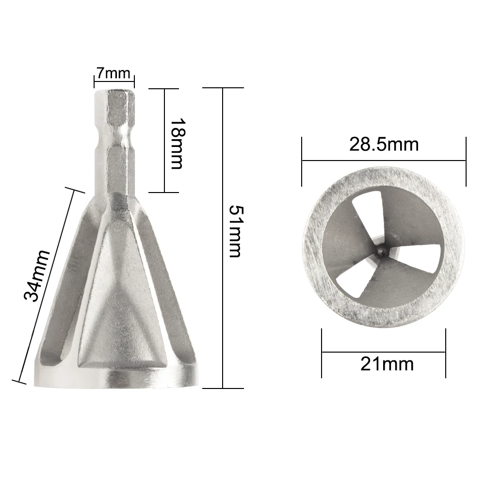 Высокоскоростной стальной инструмент для снятия заусенцев с внешней фаской сверло для удаления заусенцев серебряные аксессуары ручные инструменты Деревообработка#5