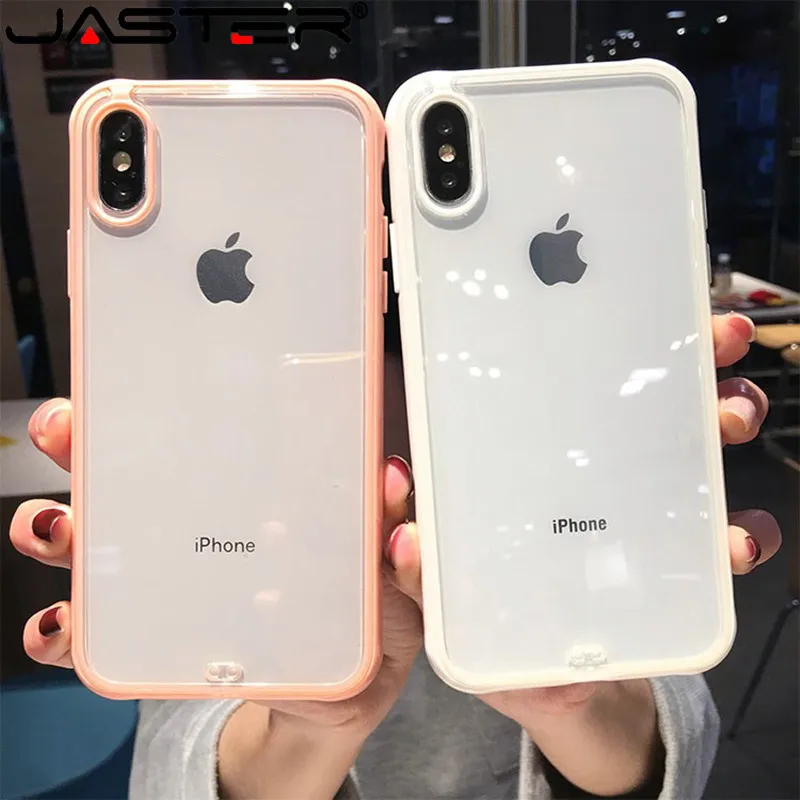 

JASTER Shockproof Bumper Transparent Silicone Phone Case For iPhone X XS XR XS Max 8 7 6 6S Plus Clear protection Back Cover