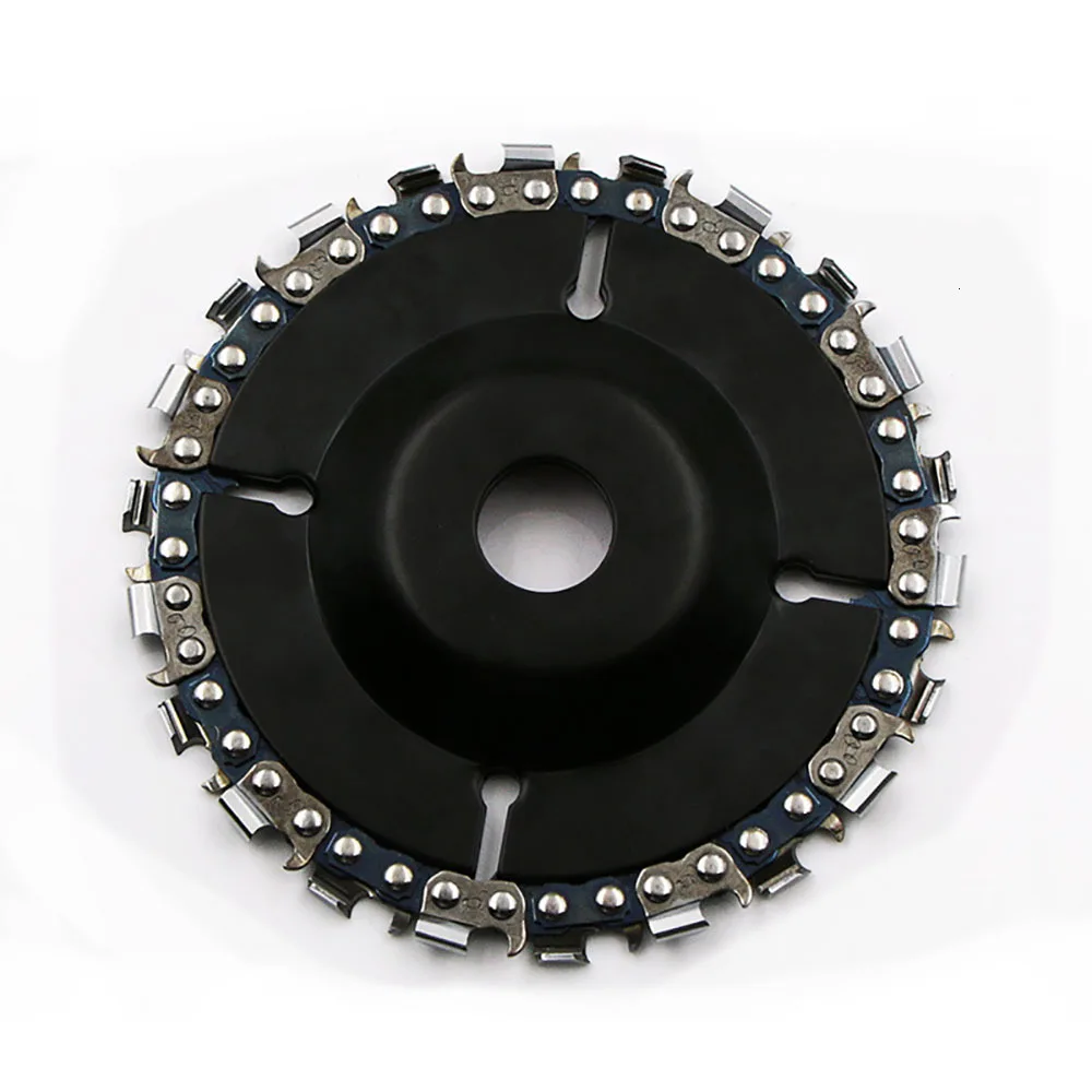 Black Disc 4 Inch Grinding Chain Tray Angle Grinder Sprocket Wood Carving Plate Woodworking Saw Blade Cutting Mill Wheel