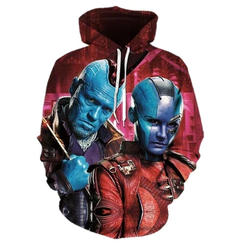 

Galaxy Guard red 3D printing hoodie autumn new trend male female fun casual fashion long-sleeved sweatshirt Asian size S- 6XL