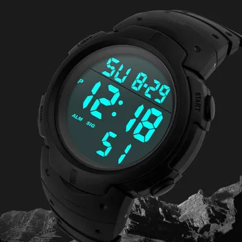 

Men Sport Casual Watches Men's Digital Clock Man Waterproof Men's Boy LCD Digital Stopwatch Date Rubber Sport Wrist Watch