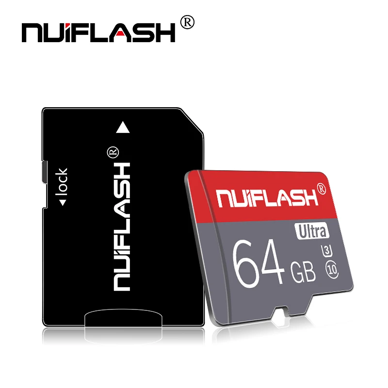 Nuiflash Micro SD карты V30 UHS-I высокое Скорость 100 МБ/с. TF Card 64 Гб 128 Гб карта памяти для телефонов и планшетных компьютеров