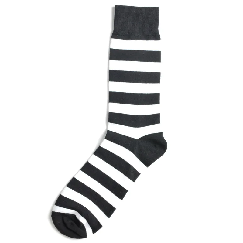 Высокого качества Радужный Stirpe носки мужские хлопковые мягкие деловые Повседневные Дышащие длинные Meias мужские цветные Свободные Большой размер носки - Цвет: 8