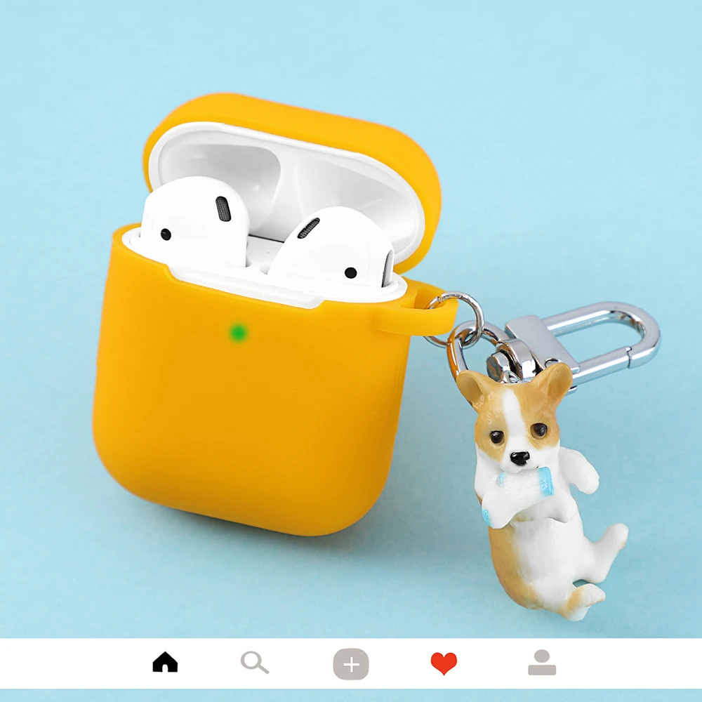Милый чехол для наушников с кошкой и собакой для Apple Airpods, беспроводной чехол с Bluetooth, защитный чехол для наушников, гладкий сенсорный чехол для зарядки
