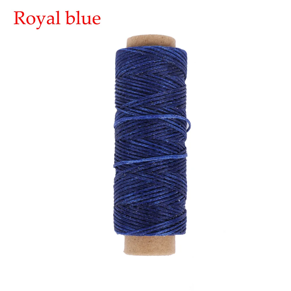 50 метров прочный 150D разноцветные нейлоновые Вощеные моток веревки шитье линия плоские ремесленные кожаные инструменты для изготовления подарка «сделай сам» - Цвет: royal blue