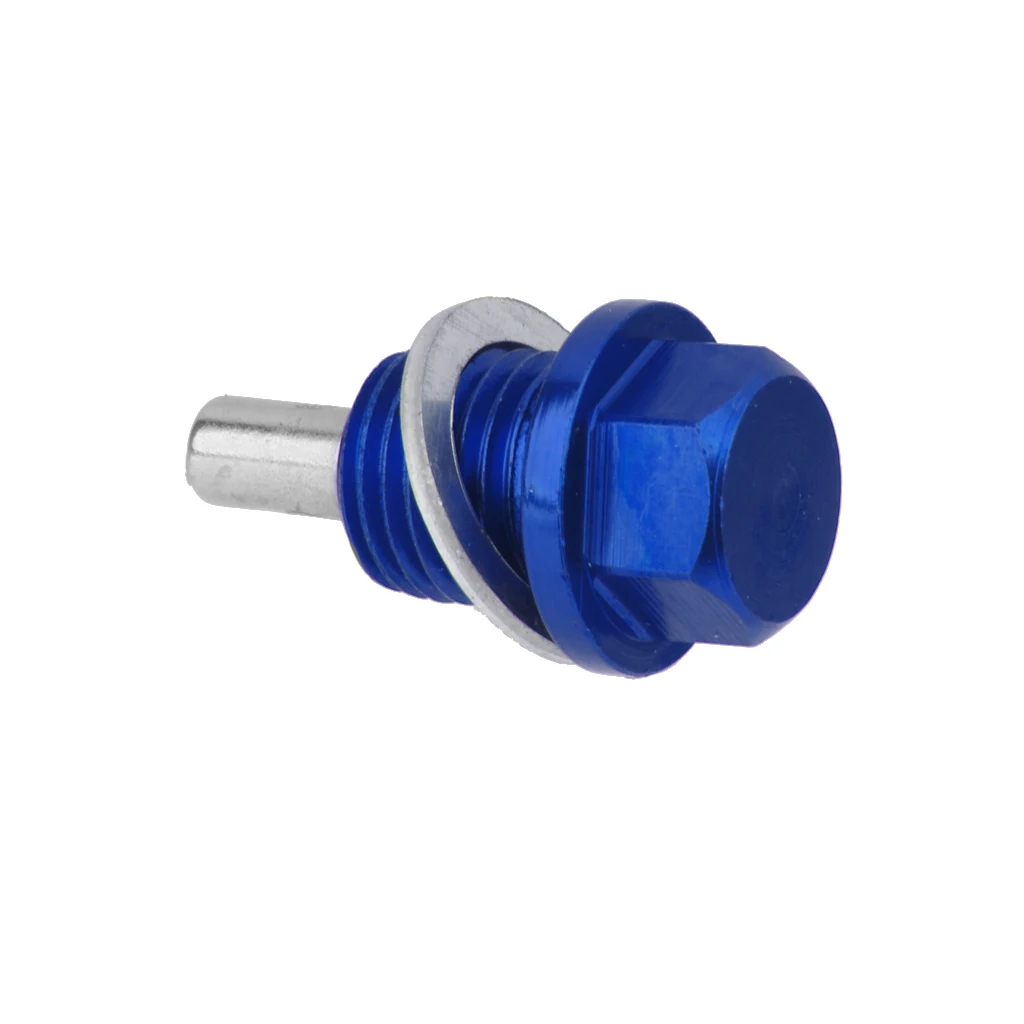 2 Pieces M14X1.5 Magnetic Engine Oil Pan/Transmission Drain Plug Blue Red Dropship