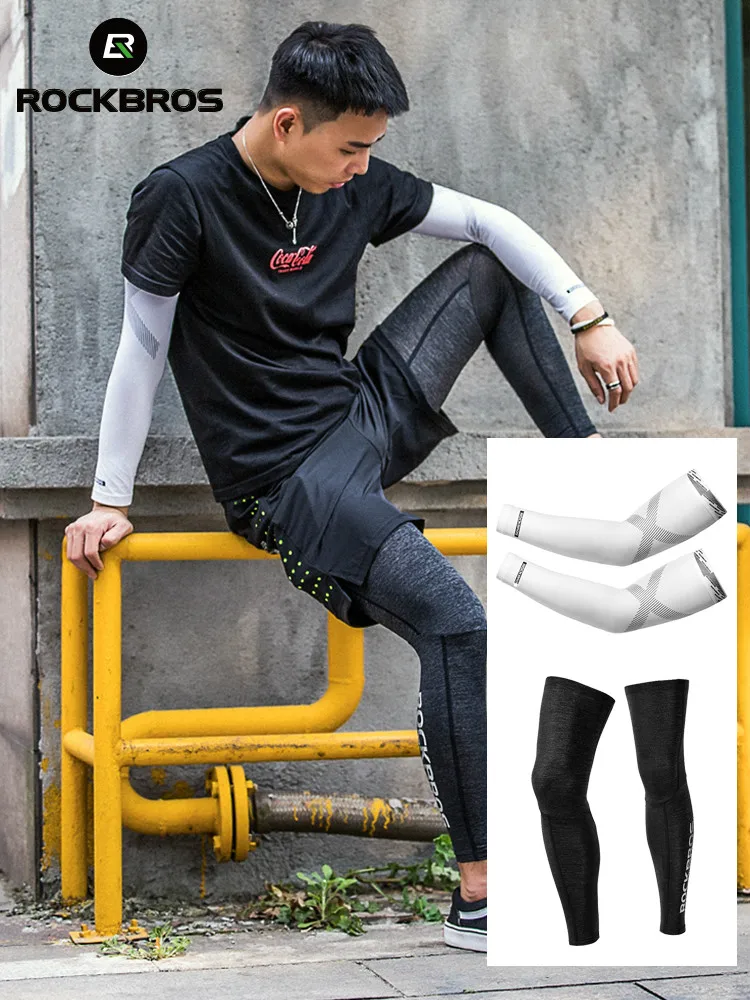 Warmer Sleeves Leg-Cover Cycling-Arm-Sleeve Protect-Sunscreen Basketball-Arm ROCKBROS