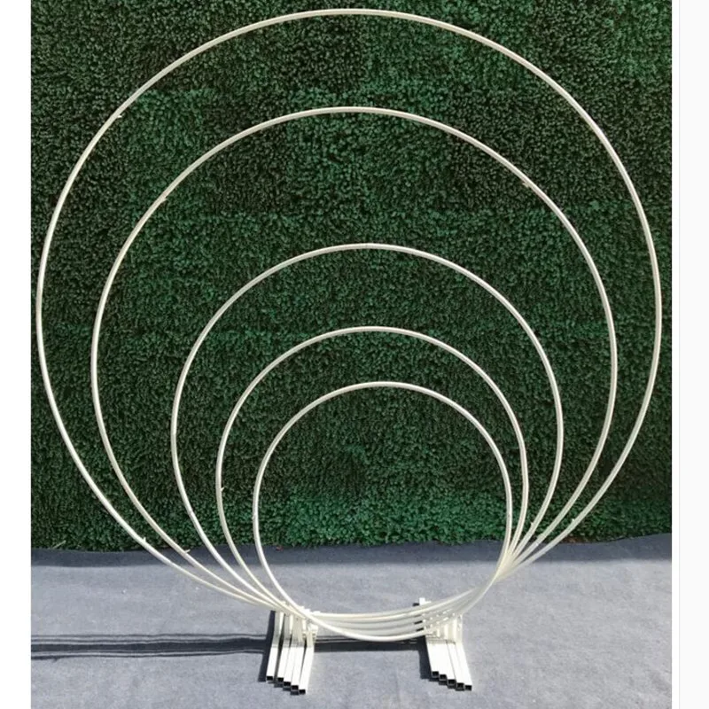 Wedding Arch door Background Wrought Iron Shelf Decorative Round Party Background Shelf Flower with Frame Christmas decoration
