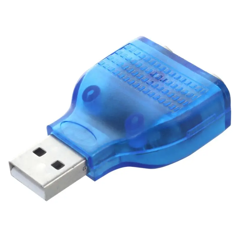 

Small Slim USB 2.0 A Male to 2Port PS/2 PS2 FEMALE Mouse Keyboard Adapter Dongle