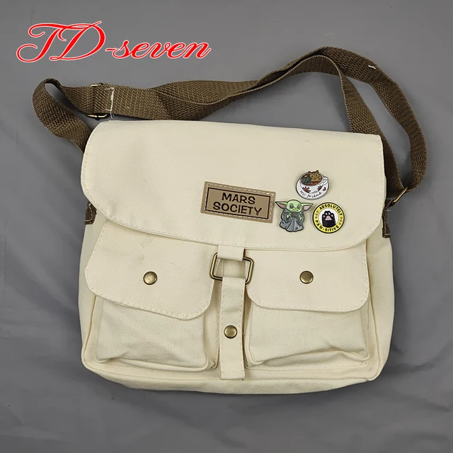 Women's Canvas Bag Japanese Department Harajuku Windsuit Messenger Bag Female Korean Students Shoulder Bags as picture 15 pendan