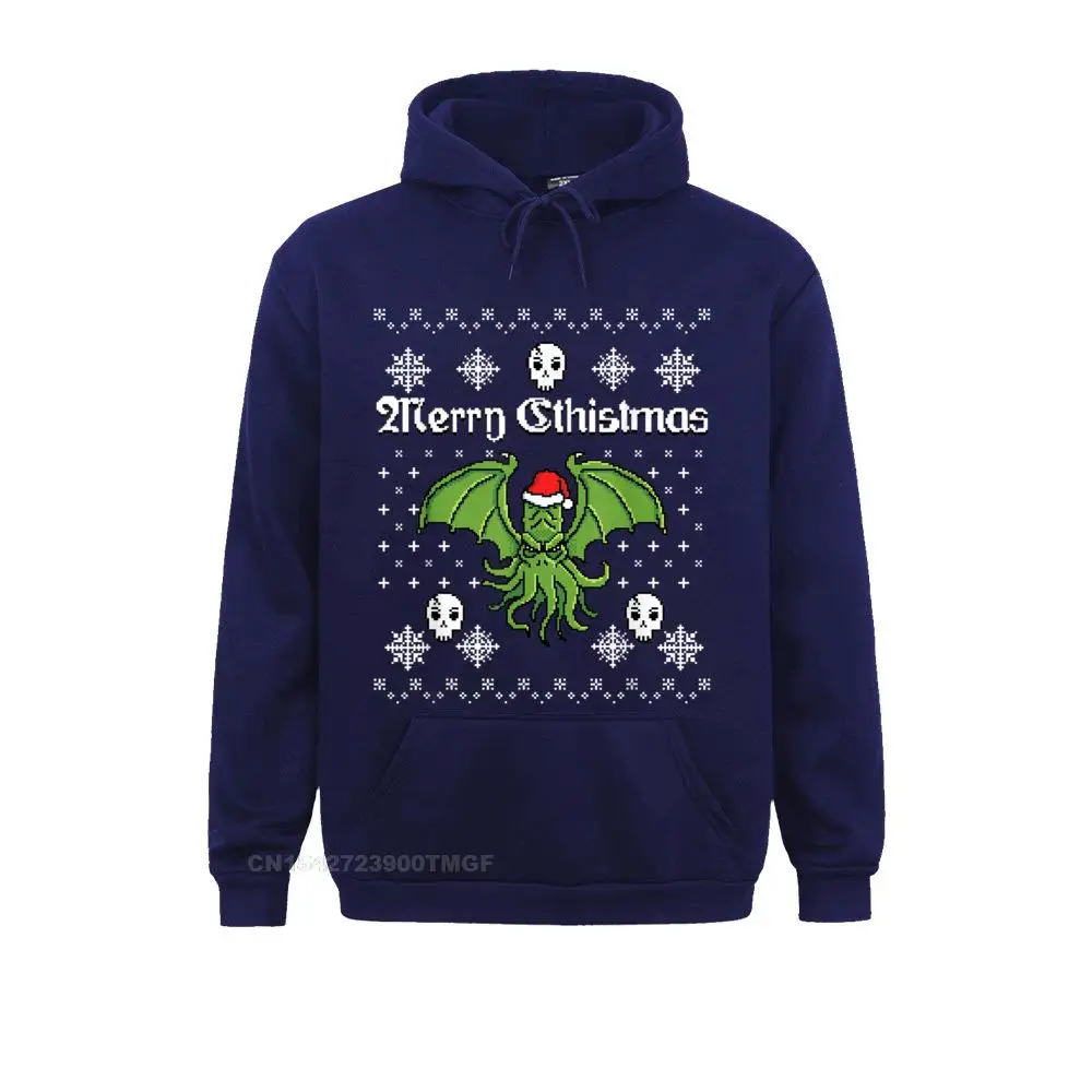 Merry Cthistmas Cthulhu Ugly Christmas Sweater Shirt__20392 Mens Prevalent Hoodies Mother Day Sweatshirts Custom Long Sleeve Hoods Merry Cthistmas Cthulhu Ugly Christmas Sweater Shirt__20392navy