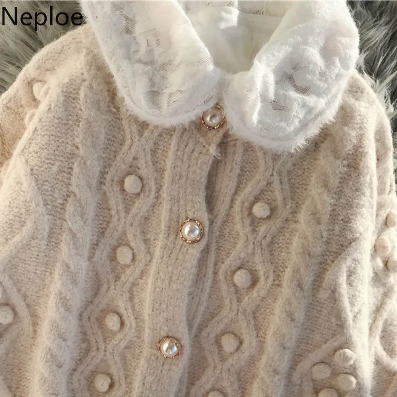 Neploe/ осень-зима, вязаный кардиган, свитер для женщин, с круглым вырезом, элегантный, с одной грудью, длинный рукав, Pull Femme, пальто 46893