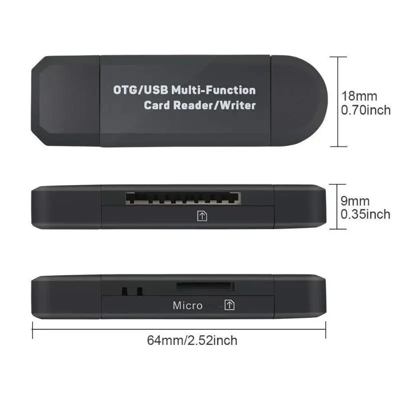 Micro USB+ USB OTG кард-ридер USB2.0 карта памяти адаптер для ПК Android