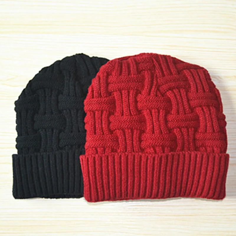

Online Celebrity Set of Head Cap Knitted Hat Students Wool Cap Knitted Antifreeze Warm Hat Unisex Fashion Korean-style Couples C