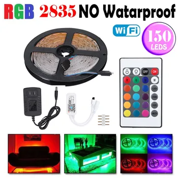 

WIFI RGB LED Strip Light SMD 2835 DC12V Led Flexible Tape+WIFI Controller+Driver helloween string lights Dropshipping #91240