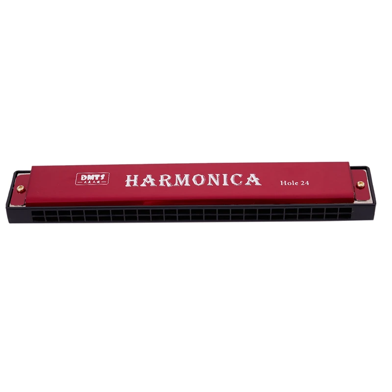 DMTS 24 Hole Harmonica Metal Harmonica Woodwind Musical Instrument