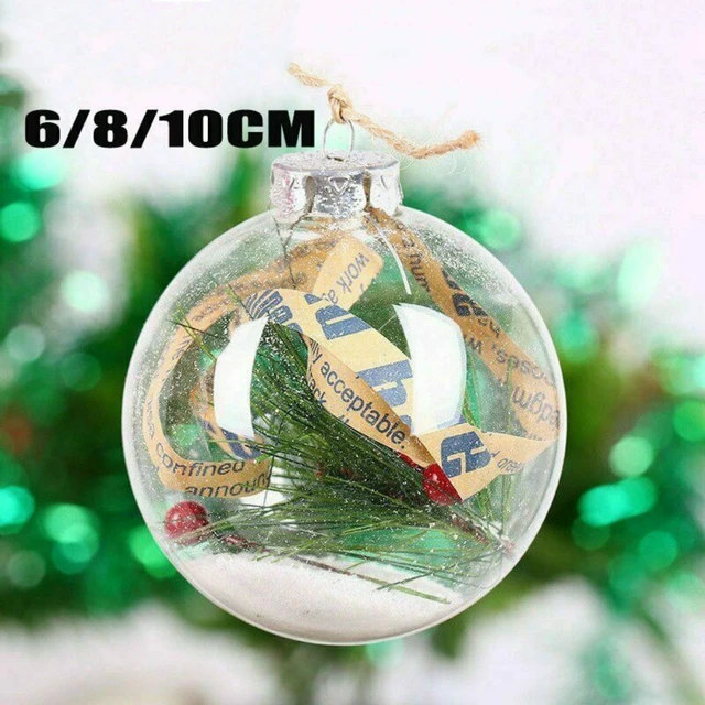 Clear Christmas Fillable Glowing Bauble Xmas Tree Hanging Ornament Santa  Pendant Christmas Decorations For Home Kids Gift Box - AliExpress