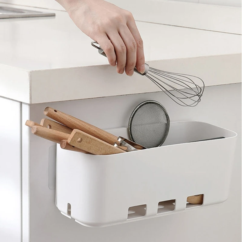 Multifunctional Hanging Storage Basket Wall-mounted Kitchen Drawer Shelf Rack Cabinet Push-pull Box for Seasoning