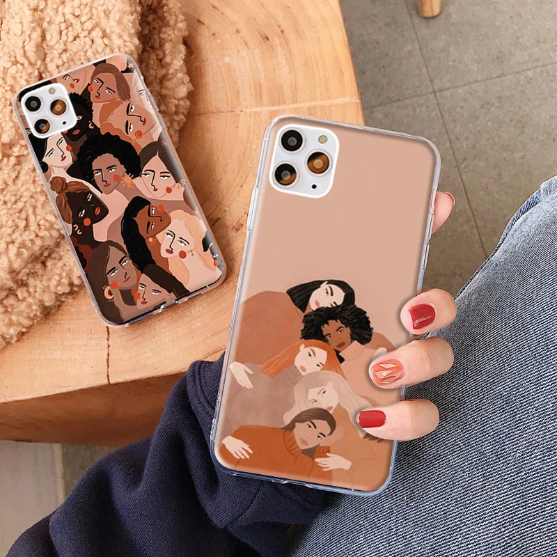 

Black hair girl coffee woman soft Silica phone case for Samsung Galaxy A71 A70 A50 A90 A20E A8s A60 A51 A30 A2 Transparent Cover