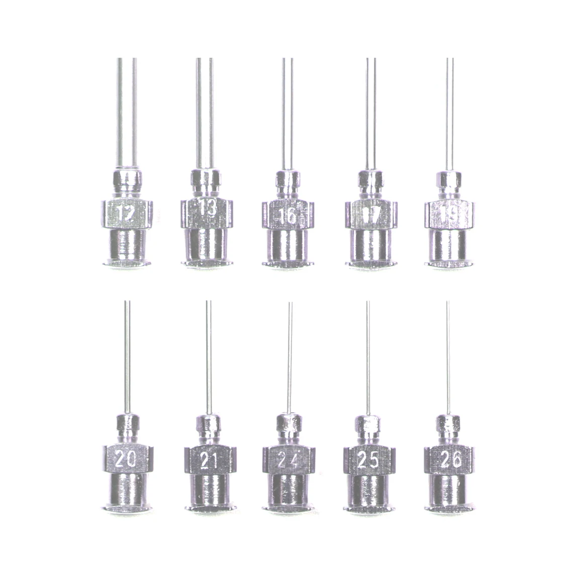 스테인레스 스틸 10Pcs 12G 26G 디스펜서 디스펜스 주사기 바늘 팁 세트 대형 공간 정밀 디스펜스 장비 도구