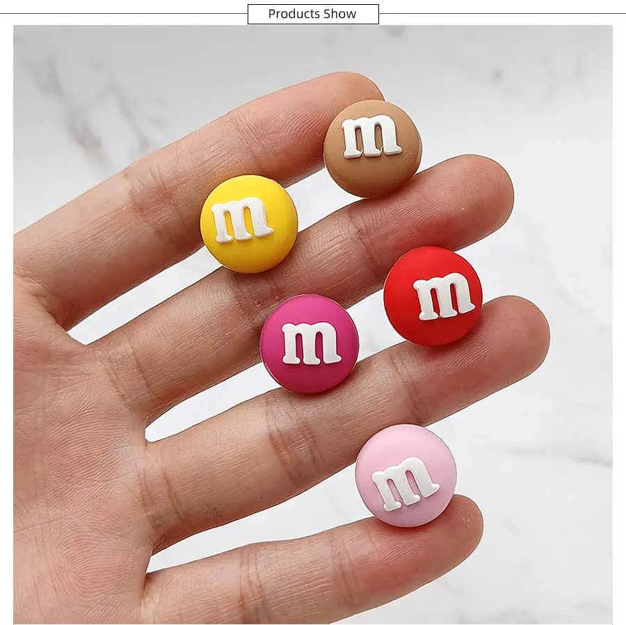 Single Sale 1Pcs PVC Shoe Charms Accessories Funny DIY Chocolate Beans Shoes Buttons Decoration Jibz For Croc Charms Kids Gift